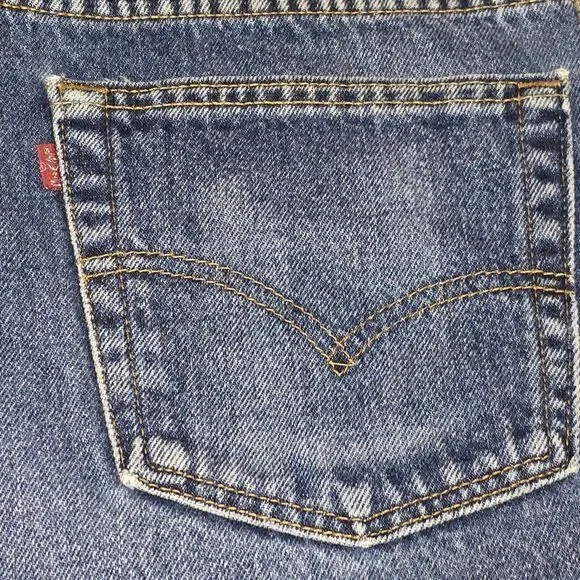 VTG Levi's 505 Jeans Mens Regular‎ Fit Straight Leg USA Made Blue *35x32 Actual - Picture 8 of 9
